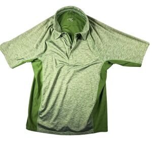 Duluth Trading Co Polo Shirt Mens Medium Green Excellent 1/4 Zip Performance